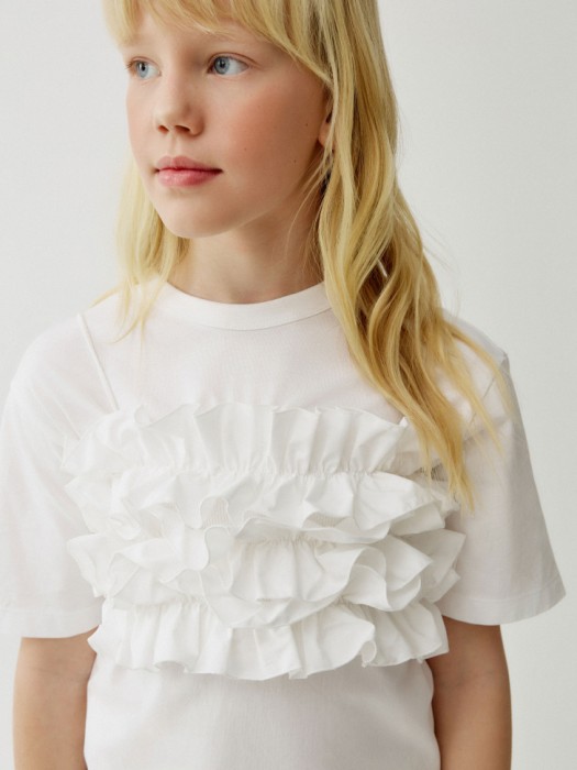 укороченный топ с оборками для девочек 4610517723406 фотография