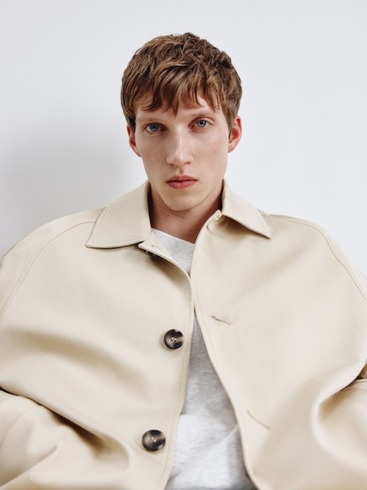 укороченный тренч из твила 4680798136790 фотография