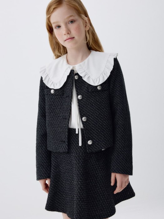 укороченный твидовый жакет для девочек 4680798384658 фотография