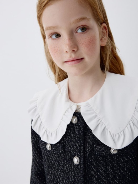 укороченный твидовый жакет для девочек по цене 2799 руб вид справа