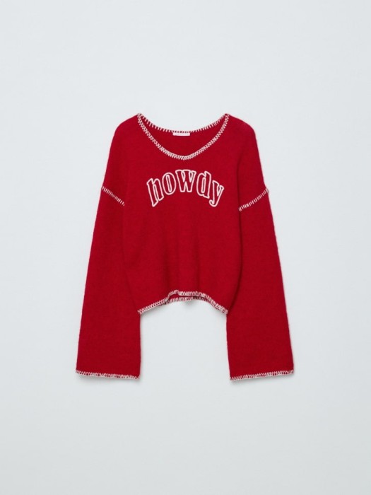 укороченный вязаный джемпер из линейки  young из проверенных материалов спереди