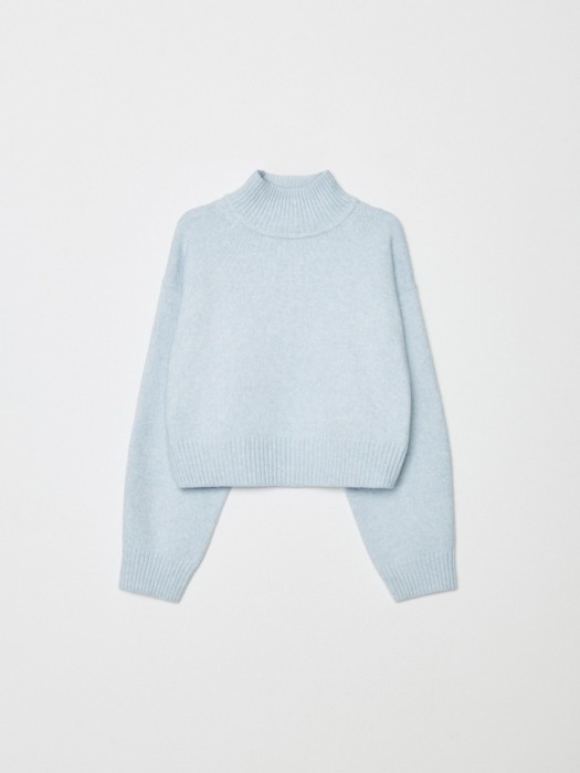 укороченный вязаный джемпер с содержанием шерсти из шерсти спереди