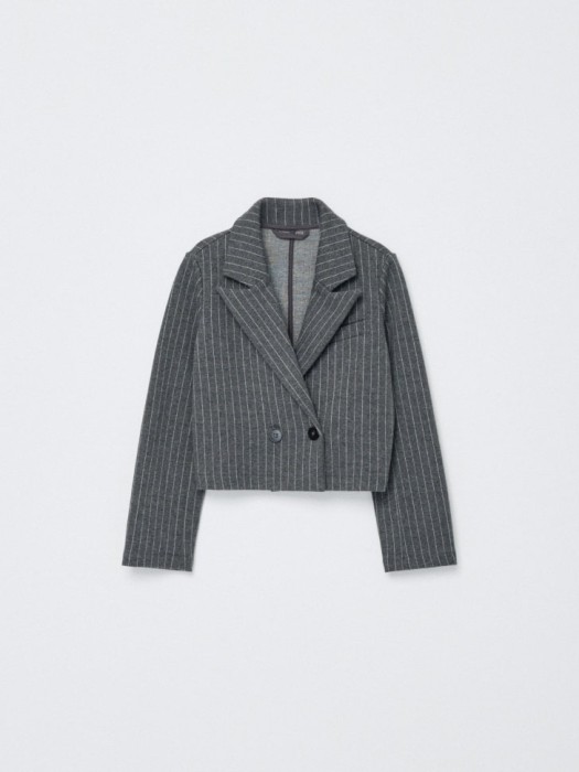 укороченный жакет в полоску для девочек по цене 2699 руб вид справа