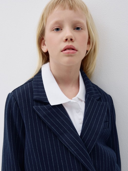 укороченный жакет в полоску для девочек по цене 2699 руб вид справа