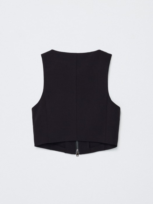 укороченный жилет на молнии для девочек по цене 1299 руб вид справа