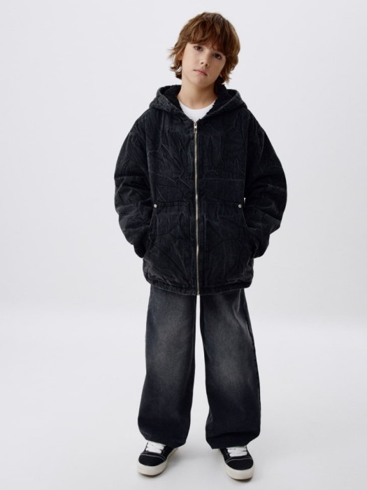 утепленная джинсовая куртка для мальчиков из россии вид сбоку