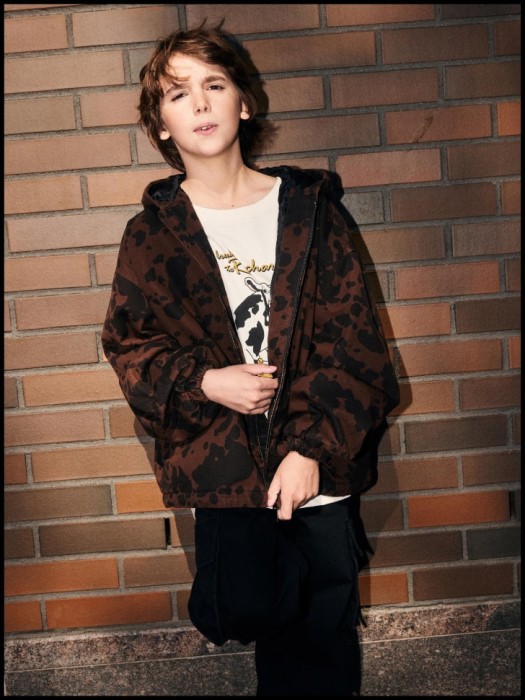 утепленная куртка из твила с анималистичным принтом детская 4680704915938 фотография