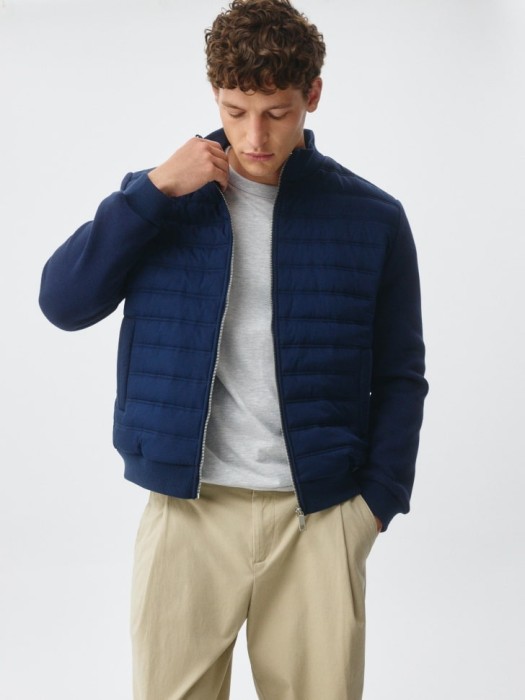 утепленная куртка с рукавами из декоративной ткани 4680798634104 фотография