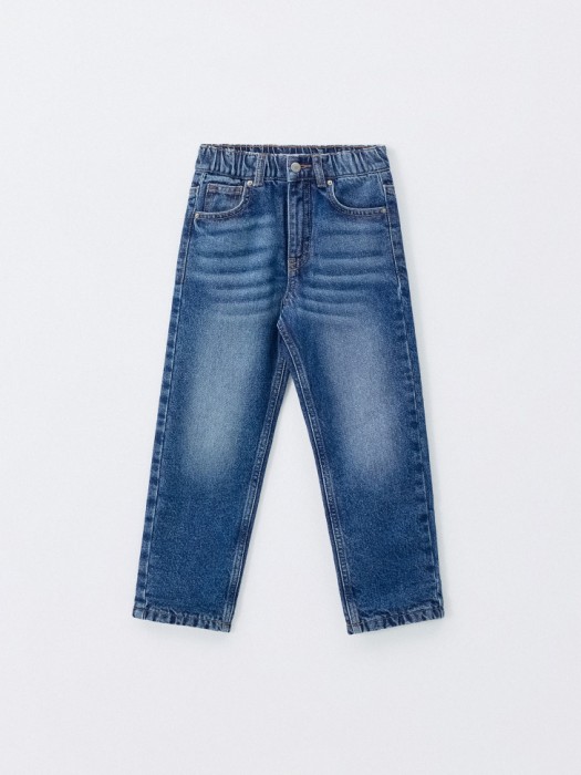 утепленные джинсы mom fit для девочек 4610283622842 фотография