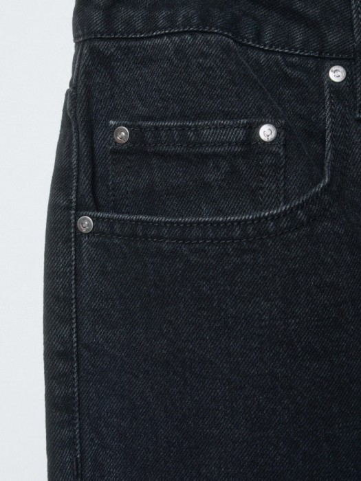 утепленные джинсы straight fit из хлопка спереди