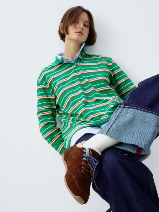 утепленные кроссовки из натуральной замши из россии вид сбоку