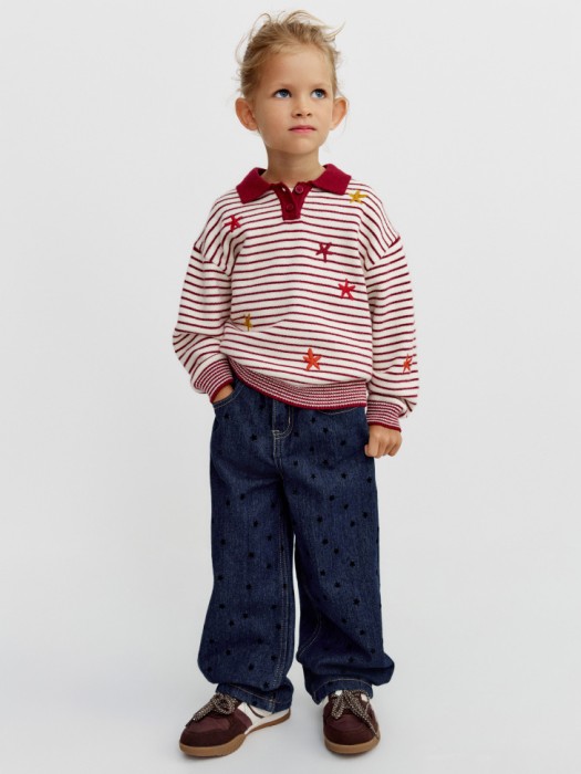 утепленные широкие джинсы для девочек 4640611801267 фотография