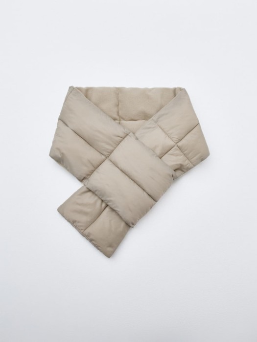 утепленный стеганый шарф от бренда sela вид слева