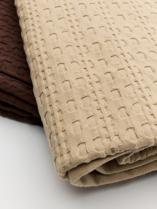 вафельное покрывало из хлопка 240х220 см из россии вид сбоку