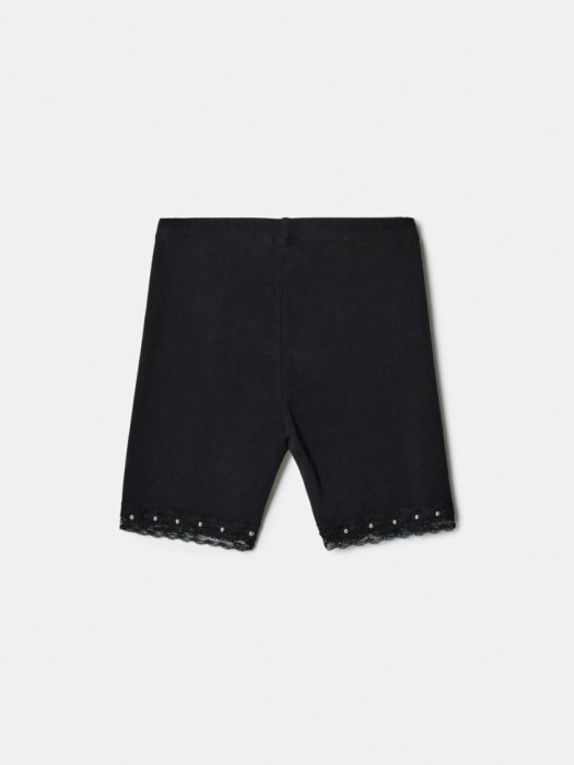 велосипедки с кружевом для девочек от бренда sela вид слева