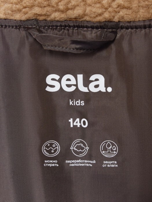 вельветовая куртка с капюшоном для мальчиков из синтепона спереди