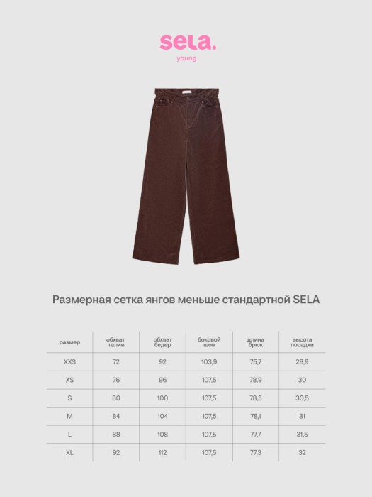 вельветовые брюки из линейки  young из россии вид сбоку