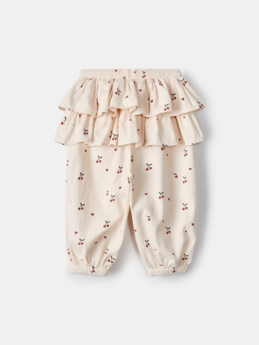 вельветовые джоггеры с баской для малышей от бренда sela вид слева