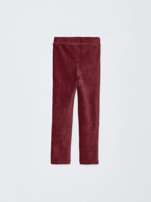 вельветовые леггинсы в рубчик для девочек по цене 799 руб вид справа