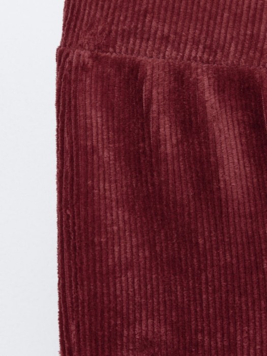 вельветовые леггинсы в рубчик для девочек из россии вид сбоку