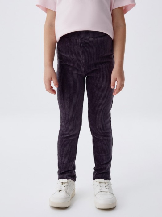 вельветовые леггинсы в рубчик для девочек 4680798739144 фотография