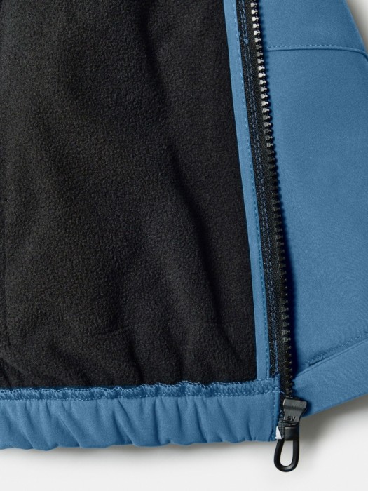 ветровка из softshell на флисе для мальчиков для детского возраста с изнаночной стороны