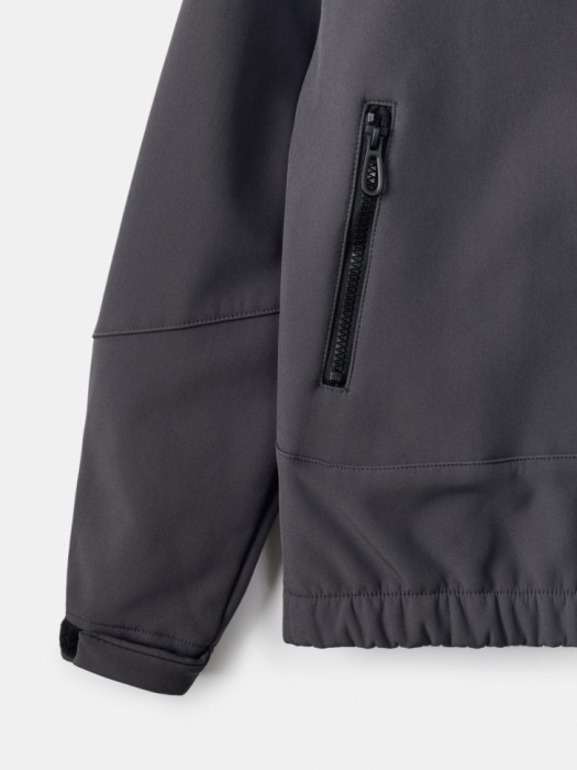 ветровка из softshell на флисе для мальчиков для детского возраста с изнаночной стороны