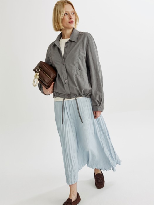 ветровка из жатой ткани с водоотталкивающей пропиткой от бренда sela вид слева