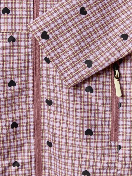 ветровка с принтом для девочек из трикотажа спереди