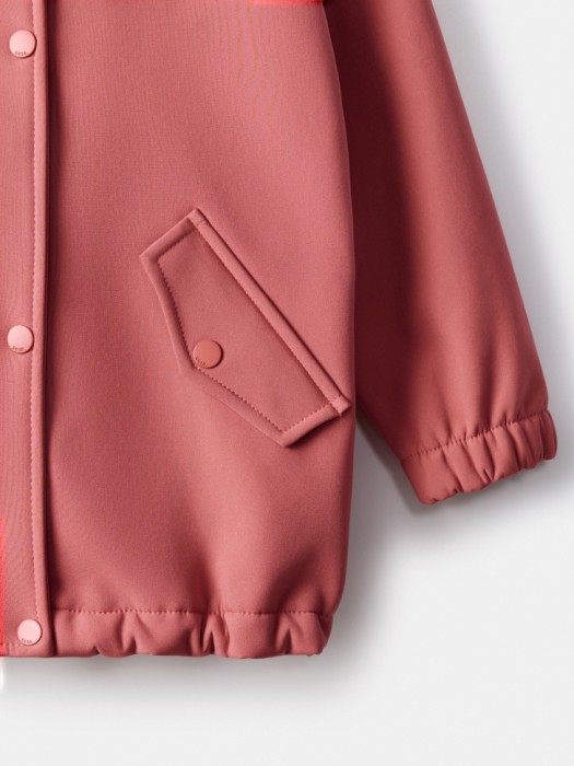 ветровка softshell на флисе для девочек универсального стиля с лицевой стороны