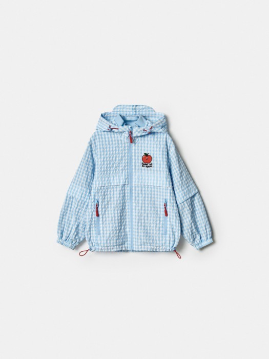 ветровка в клетку для девочек по цене 2799 руб вид справа