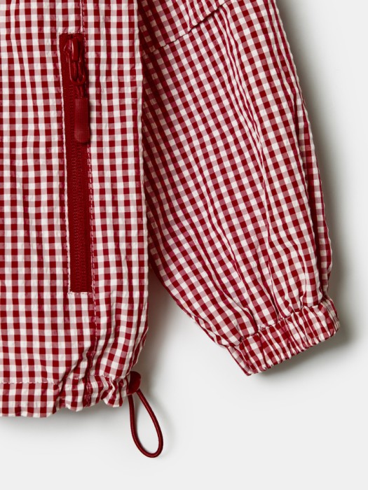 ветровка в клетку для мальчиков из трикотажа спереди