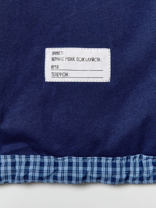 ветровка в клетку для мальчиков универсального стиля с лицевой стороны