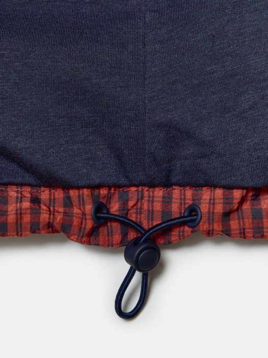 ветровка в клетку для мальчиков из трикотажа спереди