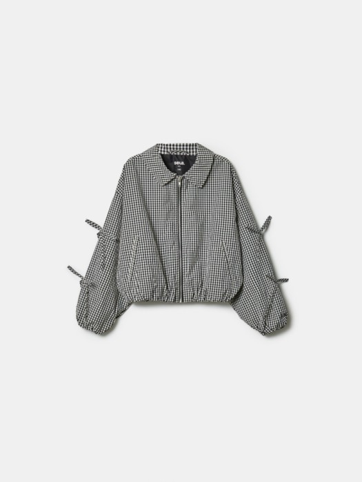 ветровка в клетку с бантиками для девочек по цене 3499 руб вид справа