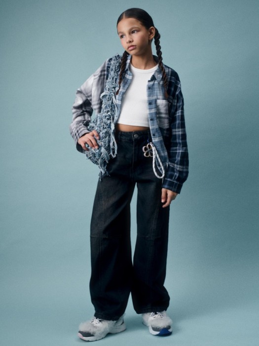 винтажные джинсы baggy fit для девочек 4680704296297 фотография