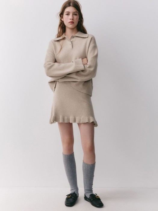 вязаная мини-юбка с содержанием шерсти из линейки  young 4640611898557 фотография