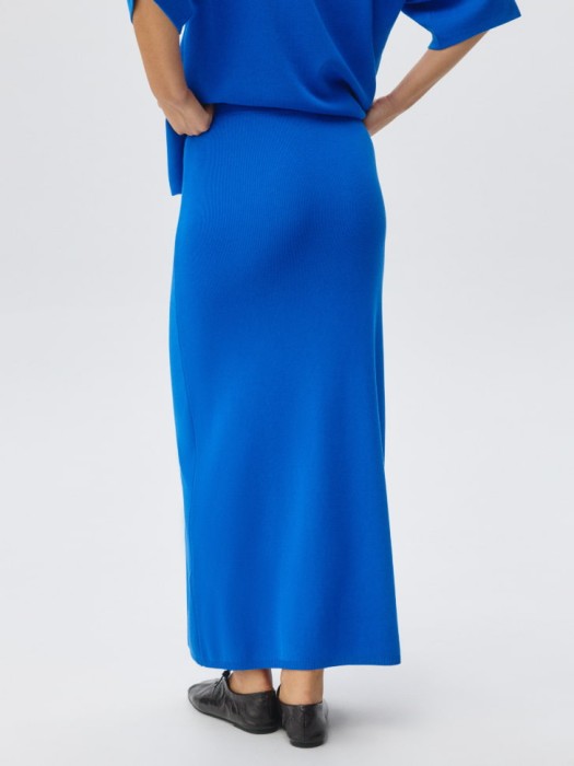 вязаная юбка макси из россии вид сбоку