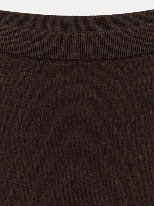 вязаная юбка миди из хлопка с содержанием кашемира из хлопка спереди