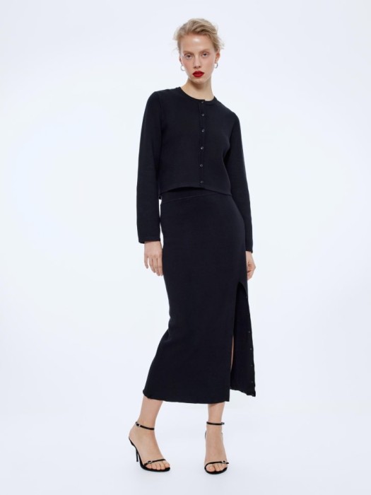 вязаная юбка миди с перьями из россии вид сбоку