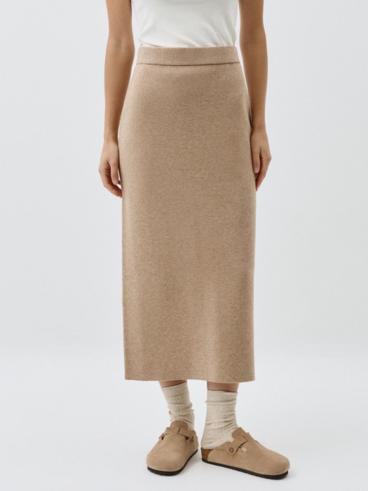вязаная юбка миди от бренда sela вид слева