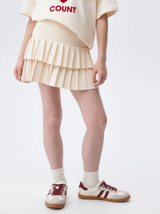 вязаная юбка в складку для девочек 4680798336480 фотография