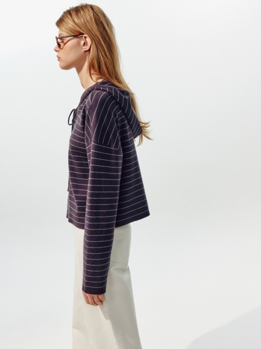 вязаное худи оверсайз из линейки  young по цене 3499 руб вид справа