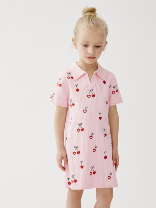 вязаное платье с принтом для девочек 4610517699008 фотография