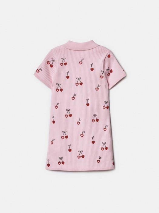 вязаное платье с принтом для девочек из россии вид сбоку