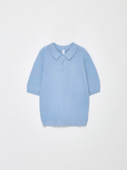 вязаное поло с коротким рукавом для мальчиков по цене 999 руб вид справа