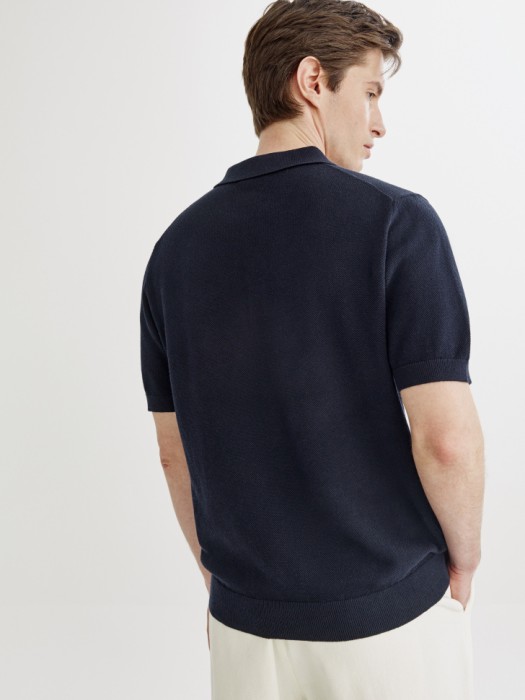 вязаное поло с коротким рукавом по цене 3299 руб вид справа