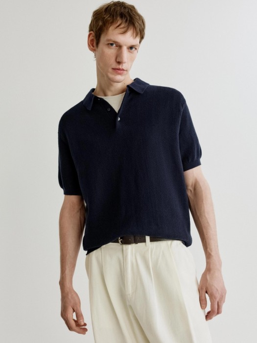 вязаное поло с коротким рукавом 4610517435811 фотография