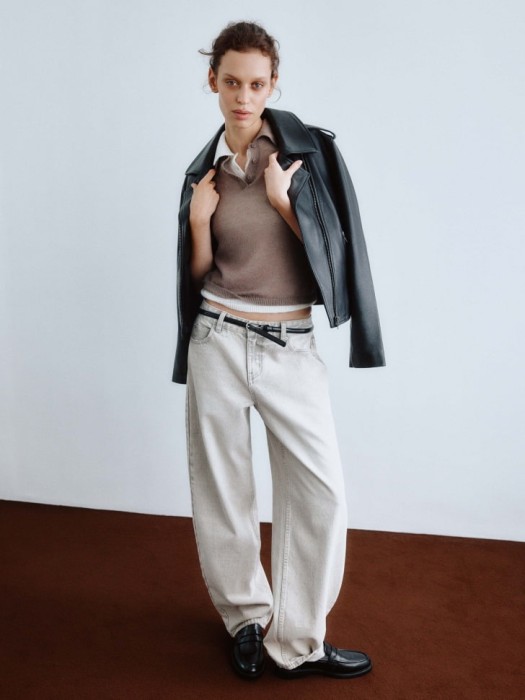 вязаное поло с содержанием шерсти и мохера от бренда sela вид слева