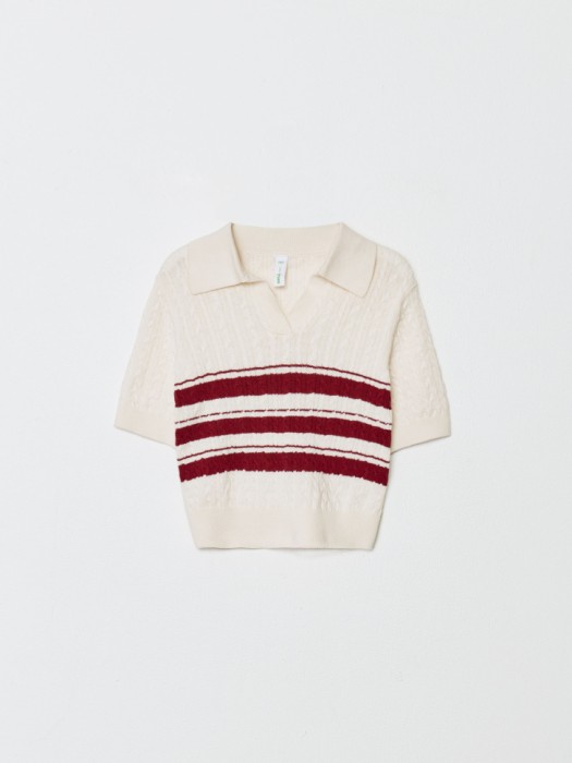 вязаное поло с вышивкой для девочек по цене 1799 руб вид справа